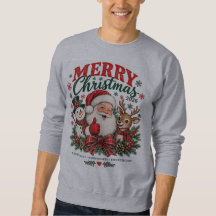Prettig kerstfeest 2026 Vintage Kerstman Rendier S