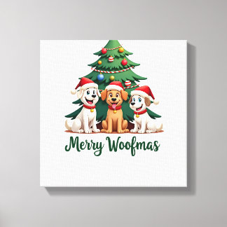 Prettig Kerstfeest (2) Canvas Afdruk