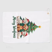 Prettig Kerstfeest (2) Golfhanddoek (Horizontaal)