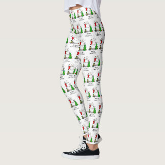Prettig kerstfeest 2 Kerstboom Kous Sneeuwman Leggings