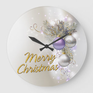 Prettig kerstfeest 32 wandklok opties grote klok