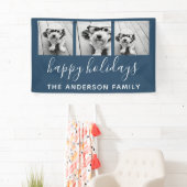 Prettig Kerstfeest 3 foto's - Kan de kleur navy WI Spandoek (Insitu)