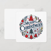 Prettig kerstfeest 3 kaart (Voorkant / Achterkant)