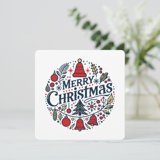 Prettig kerstfeest 3 kaart (Staand voorkant)
