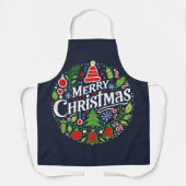 Prettig kerstfeest 3 schort (Voorkant)