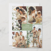 Prettig kerstfeest 4 foto collage feestdagenkaart (Voorkant)