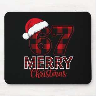 Prettig kerstfeest 67 Buffalo Plaid Kerstman Famil Muismat