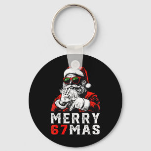 Prettig kerstfeest 6 7 Meme Grappige Kerstman 67 H Sleutelhanger