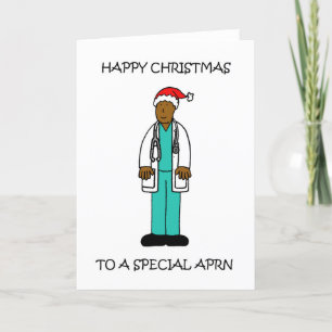 Prettig kerstfeest aan APRN Afro-Amerikaan Feestdagen Kaart