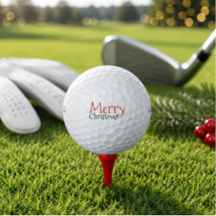 Prettig kerstfeest aan golfer golfballen