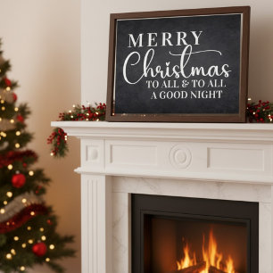 Prettig kerstfeest aan iedereen en een goede nacht poster