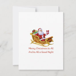 Prettig kerstfeest aan iedereen op een  feestdagenkaart