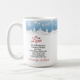 Prettig kerstfeest aan mijn liefde, Kerstcadeau Koffiemok