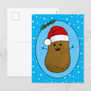 Prettig kerstfeest Aardappel Feestdagenkaart