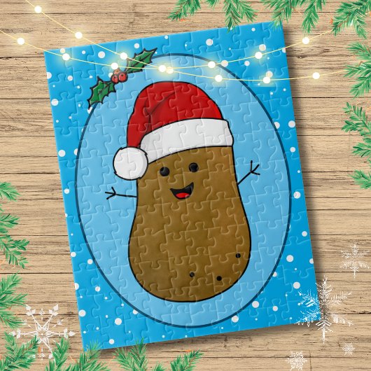 Prettig kerstfeest Aardappel Legpuzzel