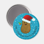 Prettig kerstfeest Aardappel Persoonlijk  Magneet (Voorkant / Achterkant)