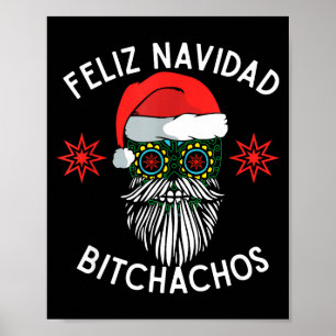 Prettig kerstfeest Achos Grappig Spaans Gelukkig K Poster