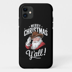 Prettig kerstfeest allemaal Country Cowboy Kerstma iPhone 11 Hoesje