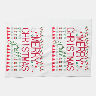 "Prettig Kerstfeest allemaal" lelijke trui Theedoek