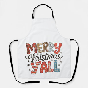 Prettig kerstfeest allemaal Luipaard Buffalo Plaid Schort