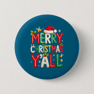 Prettig kerstfeest allemaal Santa Haakwerk Breien Ronde Button 5,7 Cm
