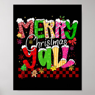 Prettig kerstfeest allemaal Zuidelijke Kerstboom M Poster