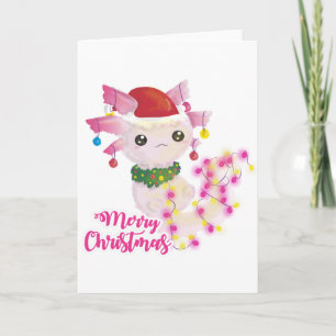prettig kerstfeest axolotl kerstman