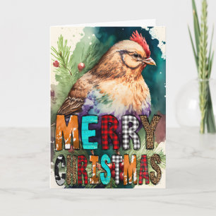 Prettig kerstfeest Baby Kippenkaart Kaart