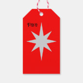 Prettig kerstfeest! Baby peperkoek / Wit-Rood Cadeaulabel (Achterkant)