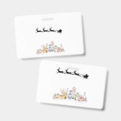 Prettig kerstfeest badge (Voor- en achterkant)