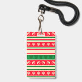 Prettig kerstfeest badge (Achterkant met lanyard)