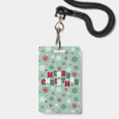Prettig kerstfeest badge (Achterkant met lanyard)
