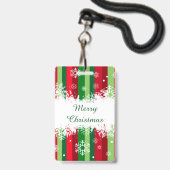 Prettig kerstfeest badge (Achterkant met lanyard)