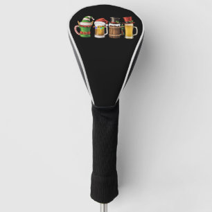 Prettig kerstfeest Bier drinkende kerstman Bierlie Golfheadcover