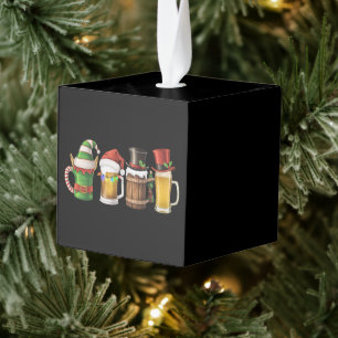 Prettig kerstfeest Bier drinkende kerstman Bierlie Kubus Ornament