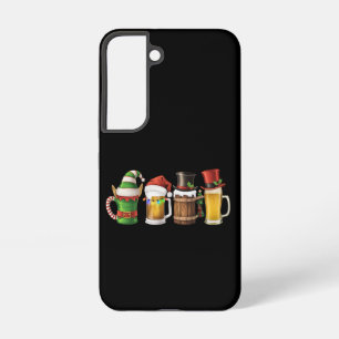 Prettig kerstfeest Bier drinkende kerstman bierlie Samsung Galaxy Hoesje