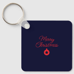 Prettig kerstfeest Black Rock Blue Klassiek Uniek Sleutelhanger