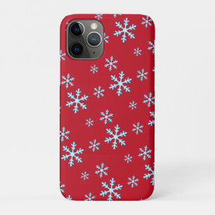 Prettig kerstfeest Blauwe Sneeuwvlok Vakantie Wint iPhone 11 Pro Hoesje