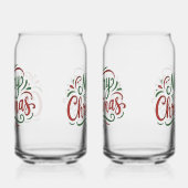 Prettig kerstfeest blikvorm glas (Links)