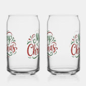 Prettig kerstfeest blikvorm glas (Rechts)