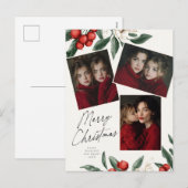 Prettig kerstfeest botanische feestdagen 3 foto (Voorkant / Achterkant)