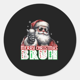 Prettig kerstfeest Broer Duim Omhoog Chille Sint C Ronde Sticker