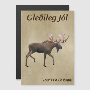 Prettig Kerstfeest - Bull Moose Op Oud Papier