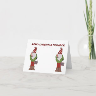 **PRETTIG KERSTFEEST BUUR** GNOME HUMOR KAART