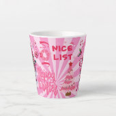 Prettig kerstfeest cadeau latte mok (Voorkant)