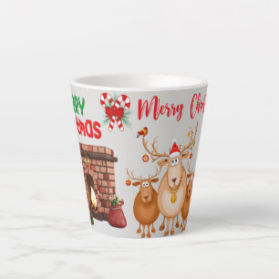Prettig kerstfeest cadeau latte mok