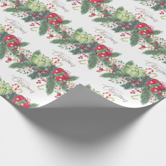 Prettig kerstfeest cadeaupapier (Hoek)