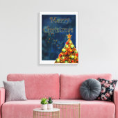 Prettig kerstfeest canvas afdruk (Insitu (Woonkamer))