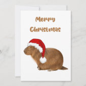 Prettig kerstfeest Capybara Kaart (Voorkant)
