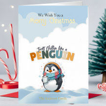 Prettig kerstfeest Cartoonachtig chillen als een p